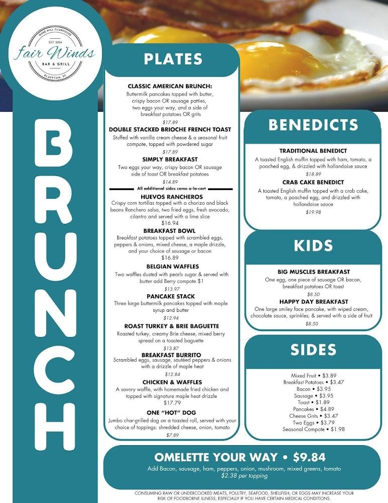 Fair Winds Bar & Grill Menu image 2